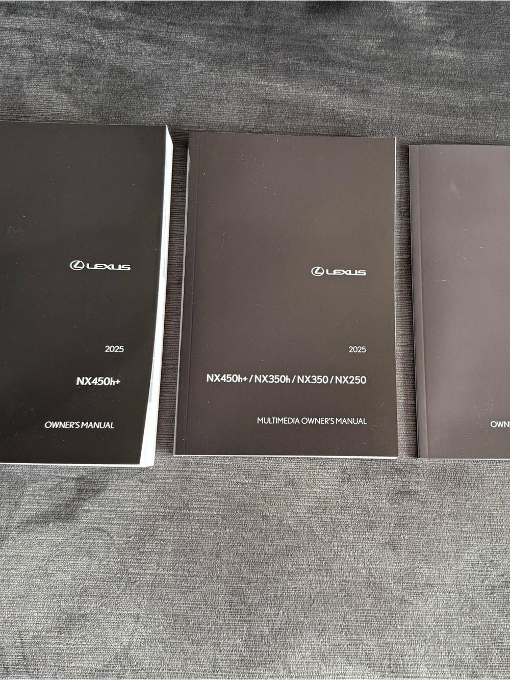 Lexus 2025 NX Owner & Multimedia Manuals - Black